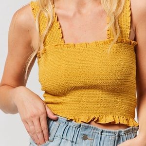 Urban Outfitters smocked crop top